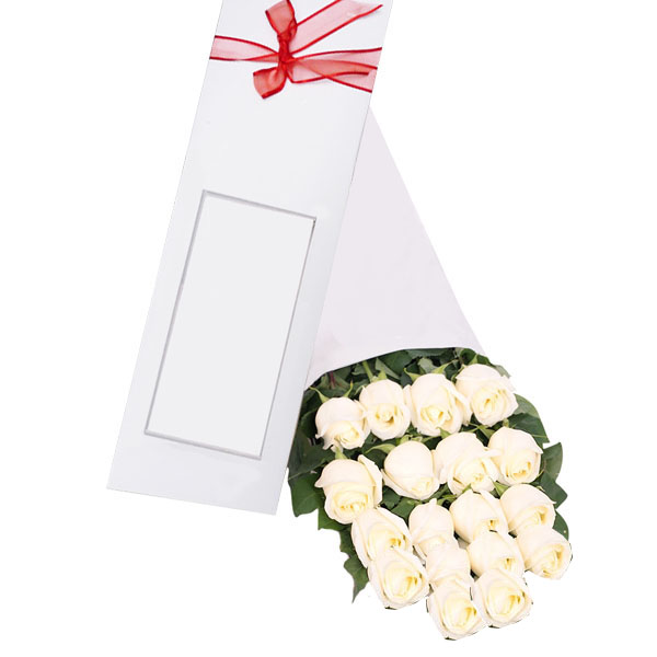 Caja de 18 Rosas Blancas